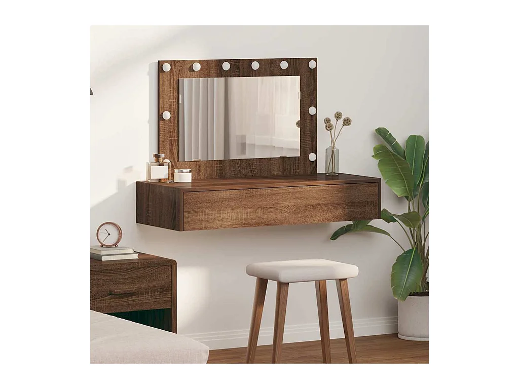 Table de Toilette Marron 100 x 40 x 70 cm Bois d'ingénierie