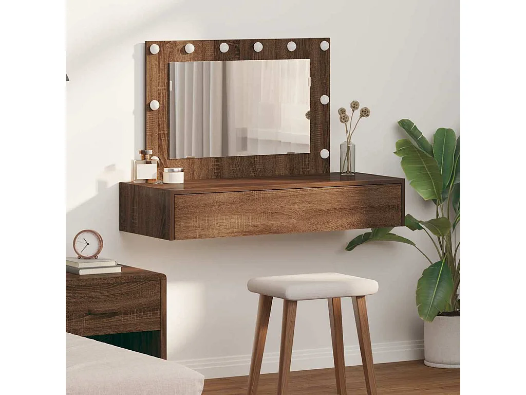 Table de Toilette Marron 100 x 40 x 70 cm Bois d'ingénierie