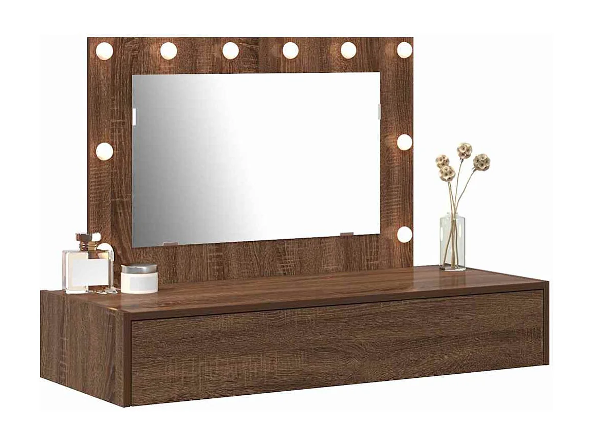 Table de Toilette Marron 100 x 40 x 70 cm Bois d'ingénierie