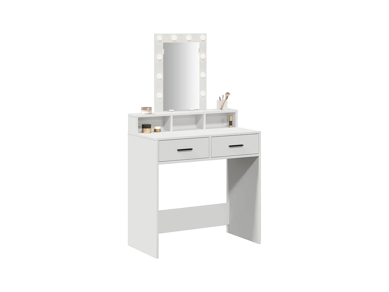 Table de Toilette Blanc 79 x 41 x 140 cm Bois d'ingénierie