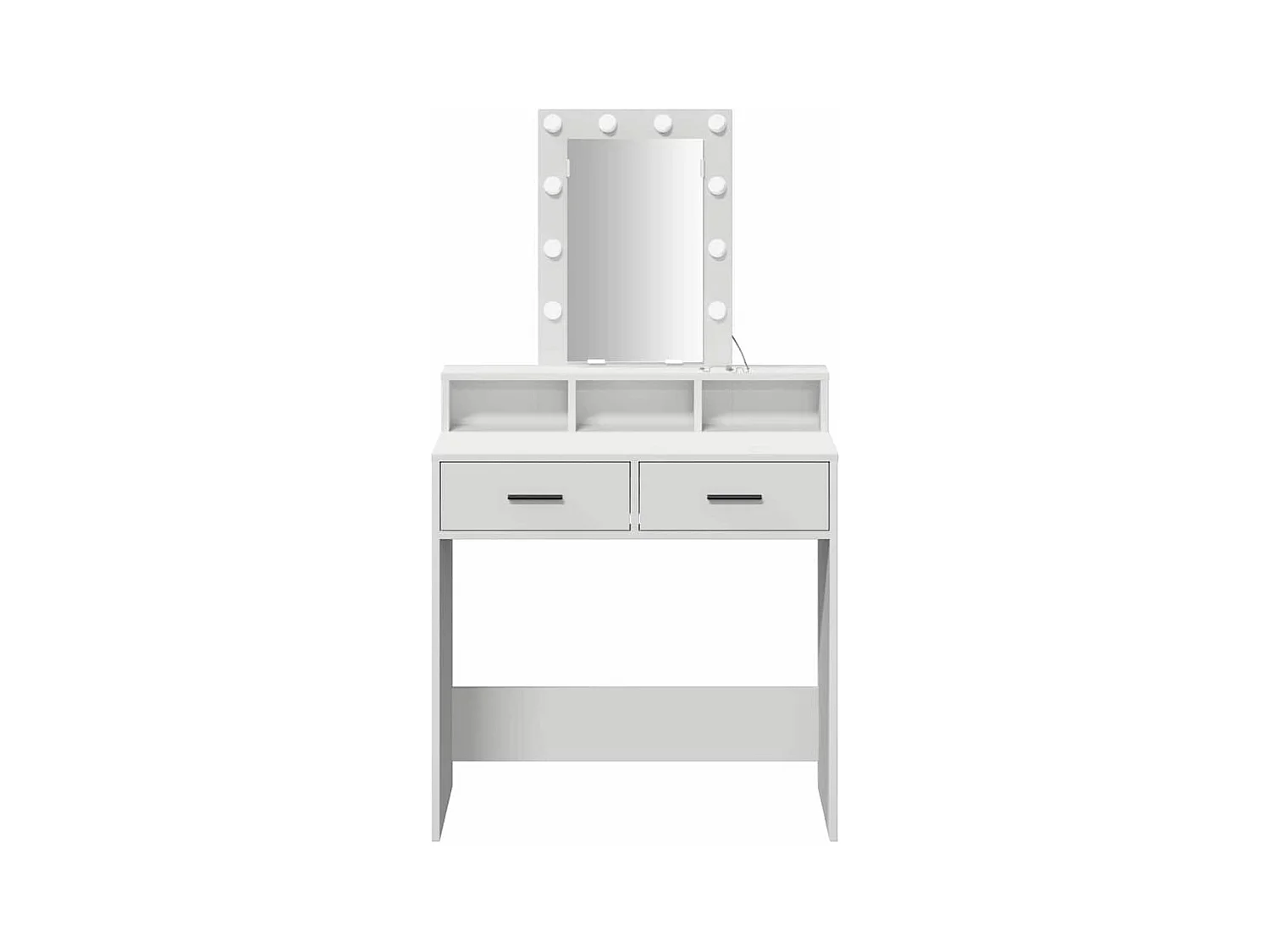 Table de Toilette Blanc 79 x 41 x 140 cm Bois d'ingénierie