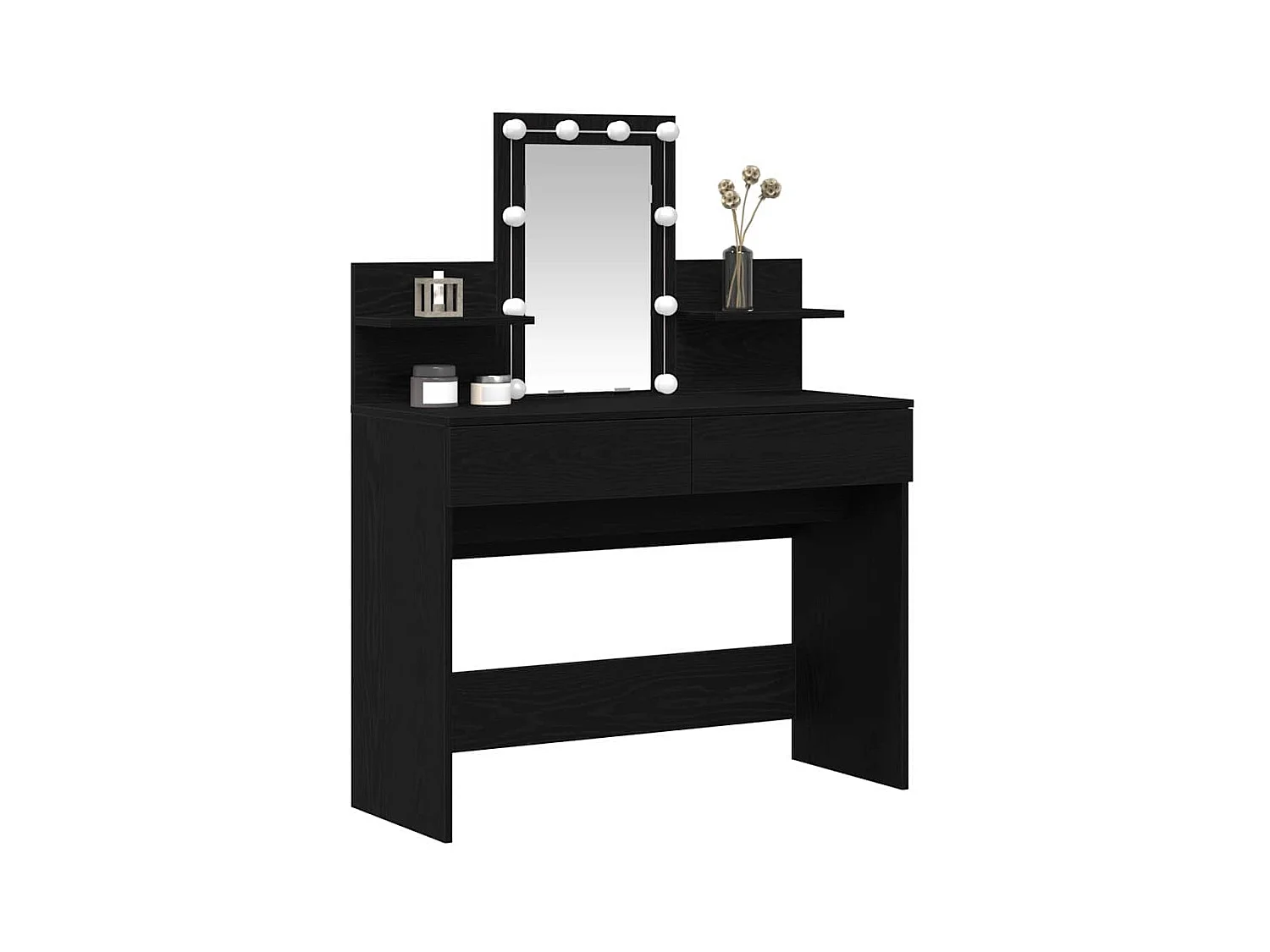 Coiffeuse Chêne noir 100 x 40 x 130 cm Bois d'ingénierie