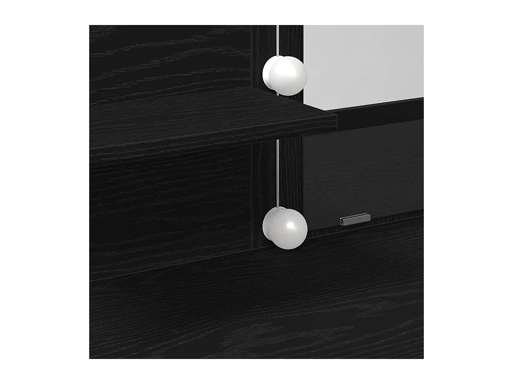 Coiffeuse Chêne noir 100 x 40 x 130 cm Bois d'ingénierie