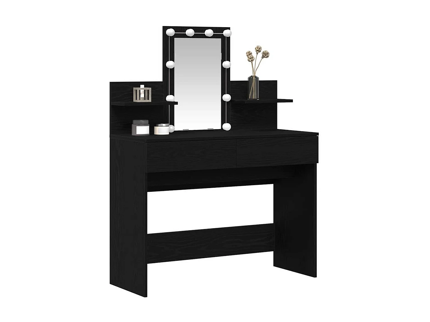 Coiffeuse Chêne noir 100 x 40 x 130 cm Bois d'ingénierie