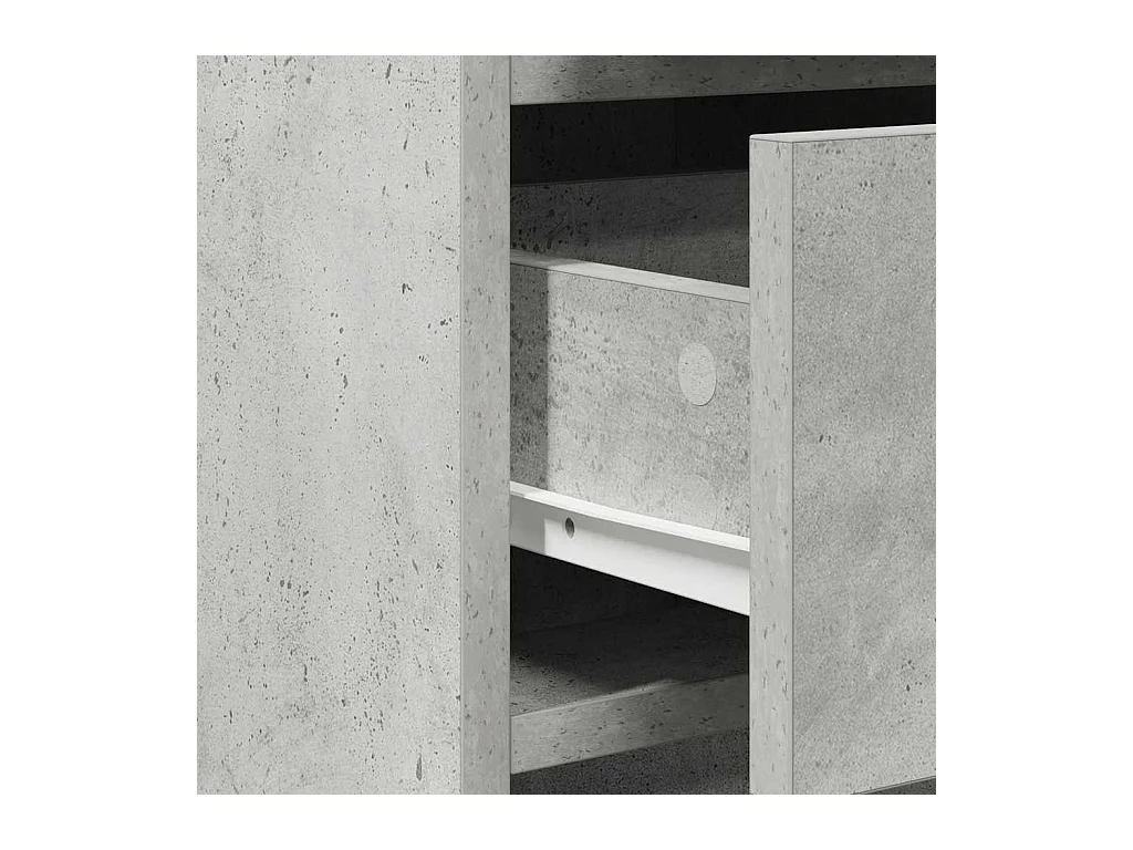 Tocador de 2 piezas, gris, 50 x 41 x 135 cm, madera de ingeniería