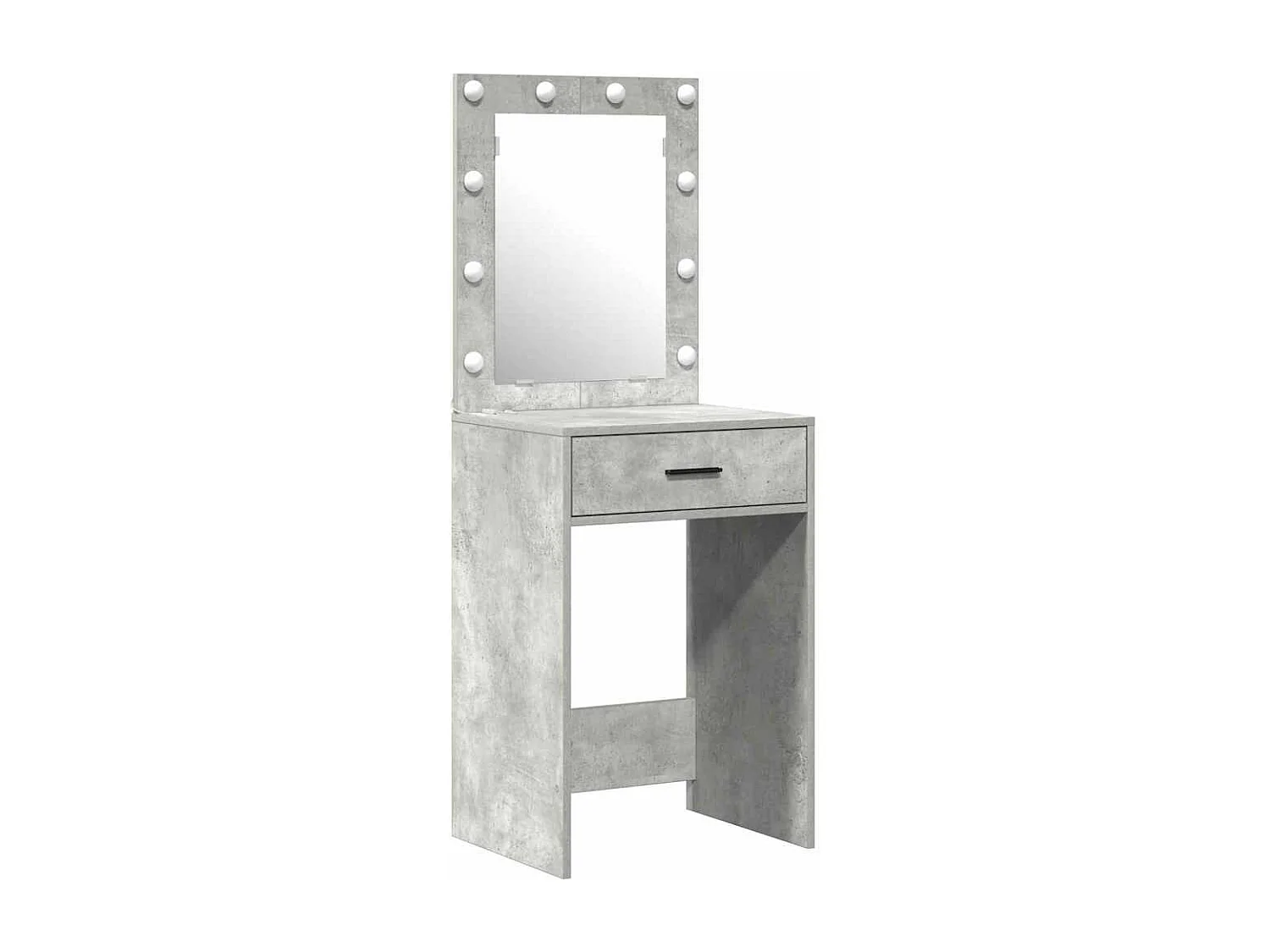 Kaptafelset, 2-delig, grijs, 50 x 41 x 135 cm, bewerkt hout