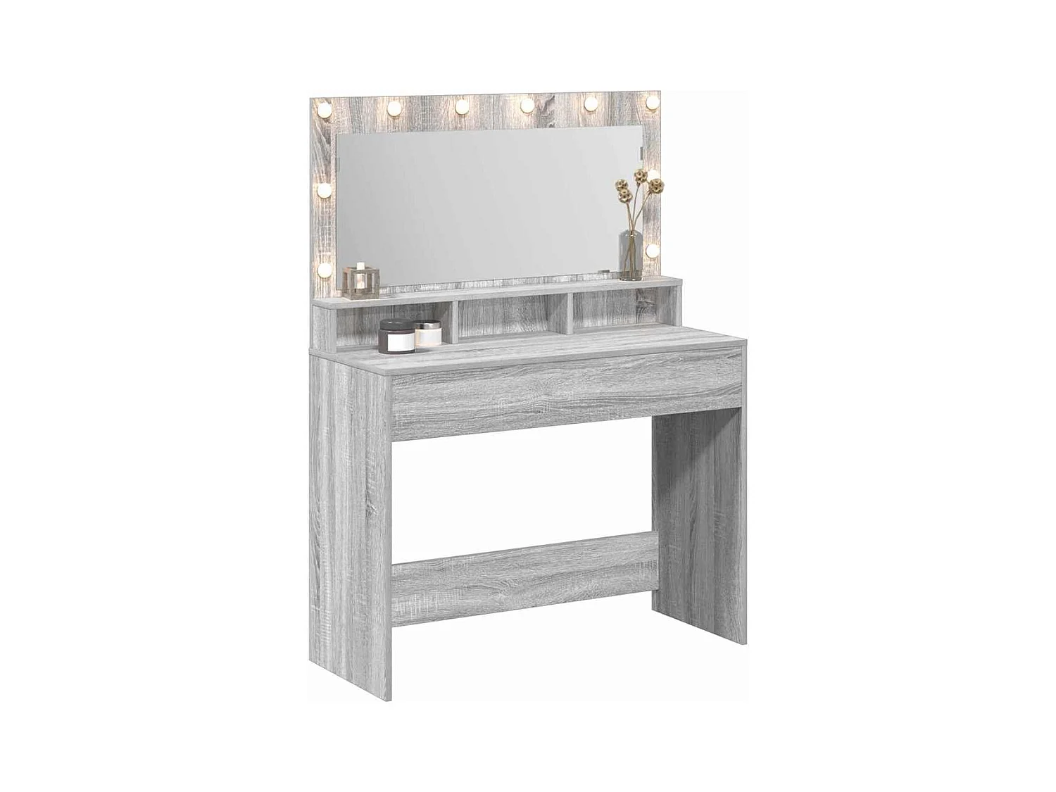 Coiffeuse Sonoma gris 100 x 41 x 135 cm Bois d'ingénierie