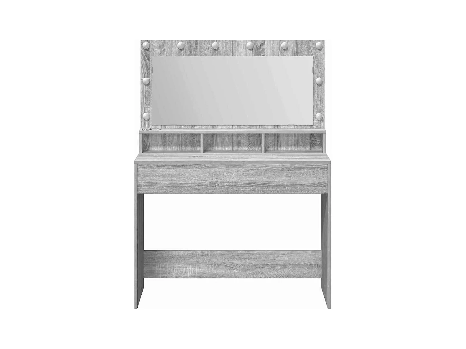 Coiffeuse Sonoma gris 100 x 41 x 135 cm Bois d'ingénierie