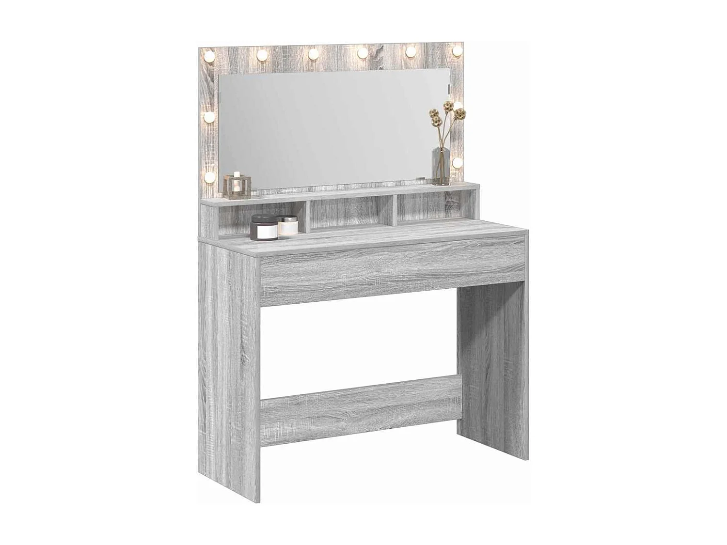 Coiffeuse Sonoma gris 100 x 41 x 135 cm Bois d'ingénierie