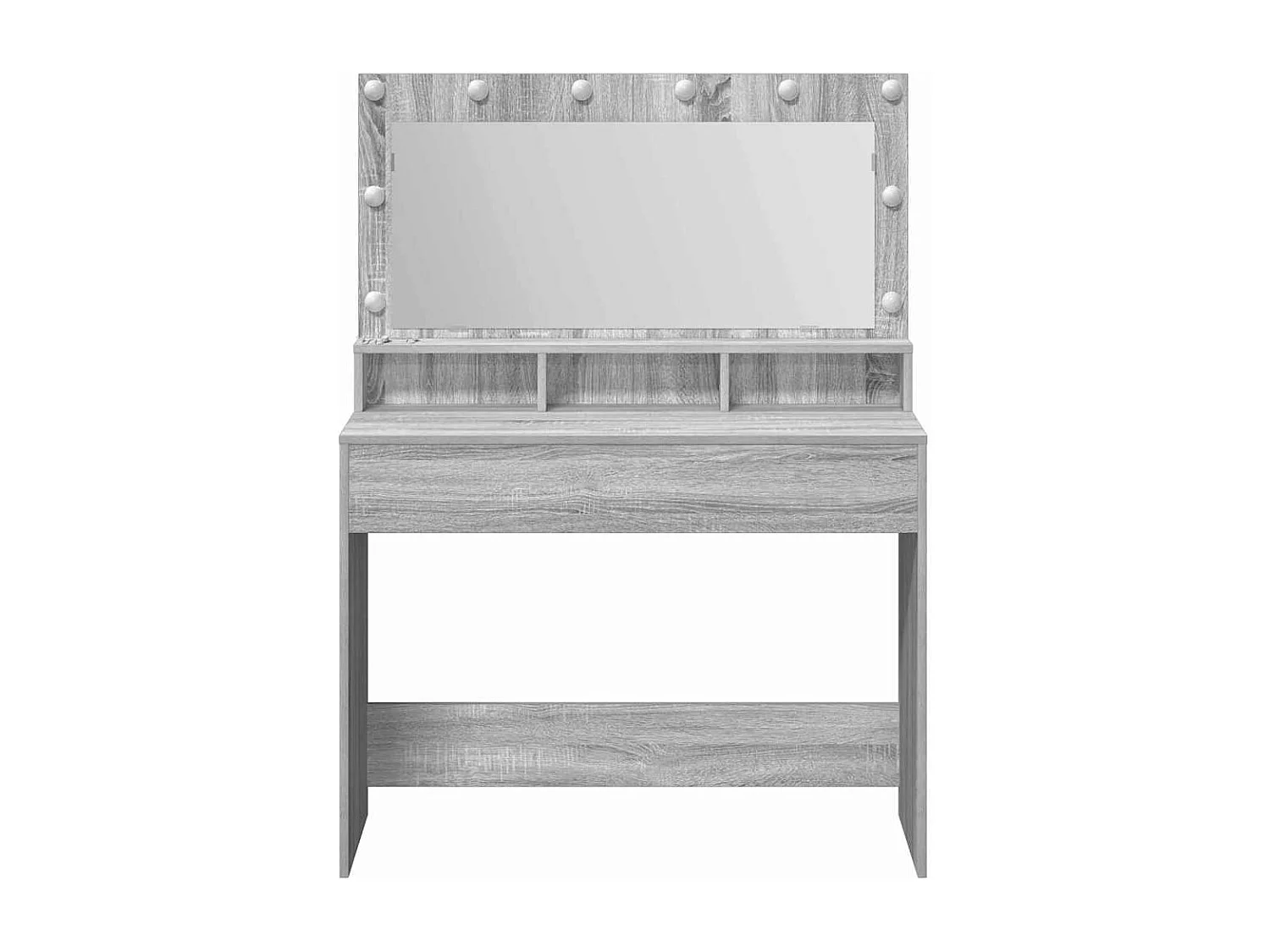 Coiffeuse Sonoma gris 100 x 41 x 135 cm Bois d'ingénierie