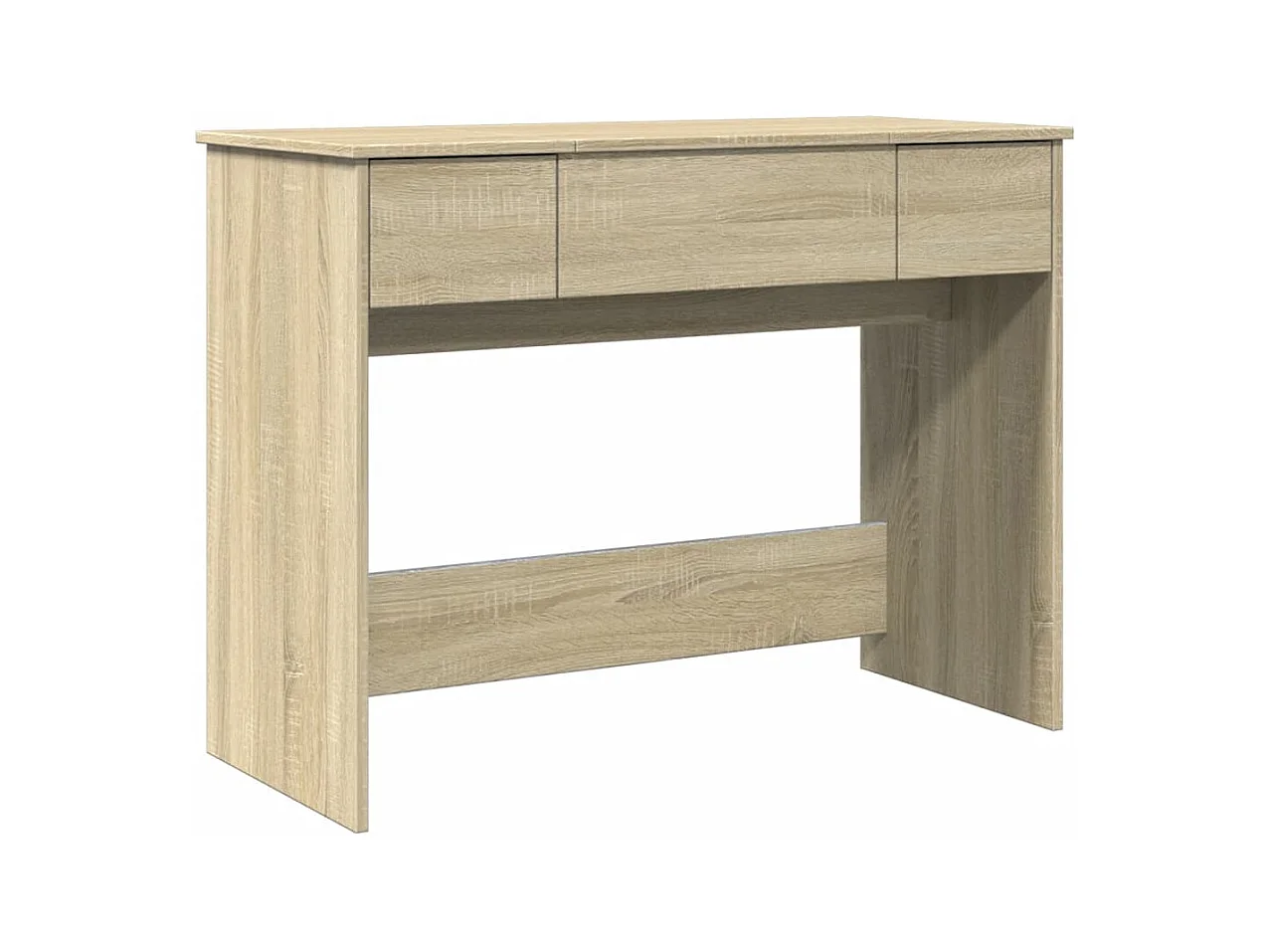 Kaptafel met spiegel Sonoma eiken 100x45x76 cm