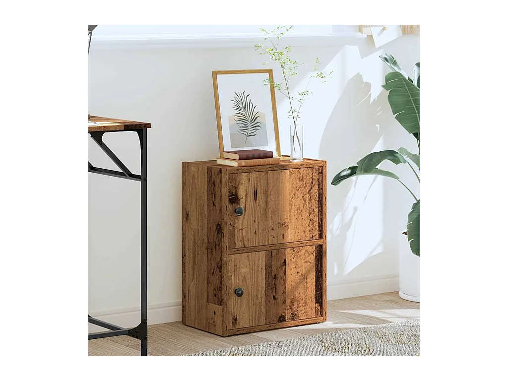 Bibliothèque vieux bois 40x24x52 cm bois d'ingénierie