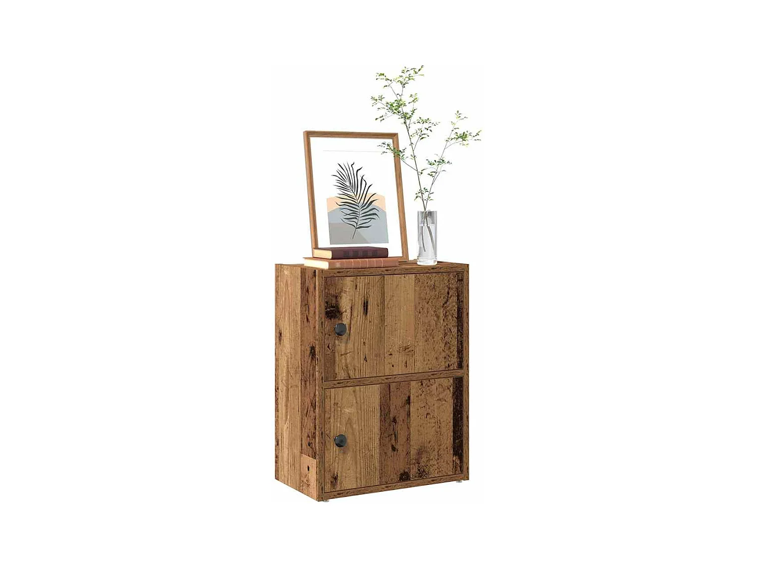 Bibliothèque vieux bois 40x24x52 cm bois d'ingénierie