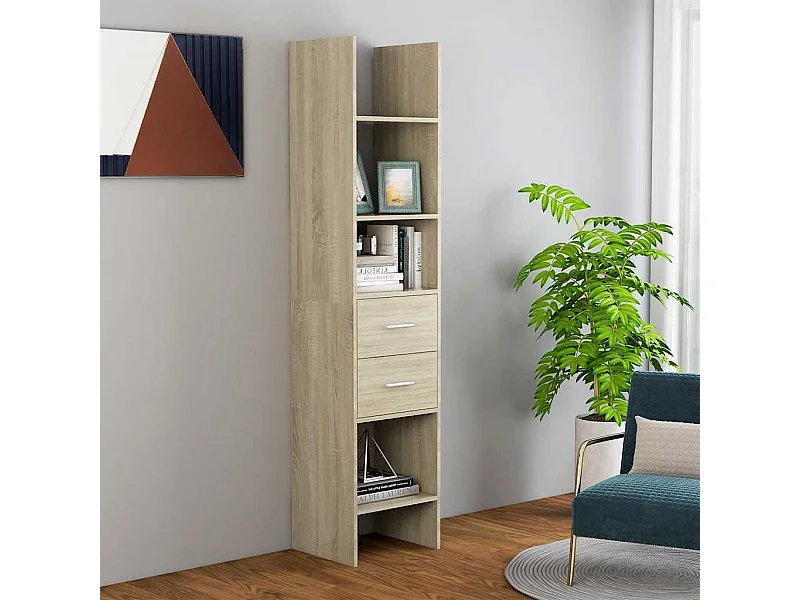 Bibliothèque Chêne sonoma 40x35x180 cm Bois d’ingénierie