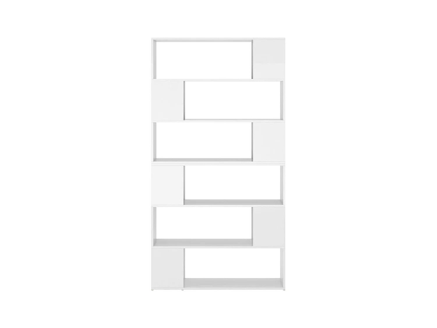 Bibliothèque/Séparateur de pièce Blanc brillant 100x24x188 cm