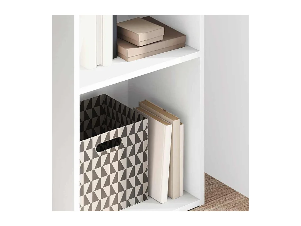 Witte boekenkast 40x30x152 cm bewerkt hout