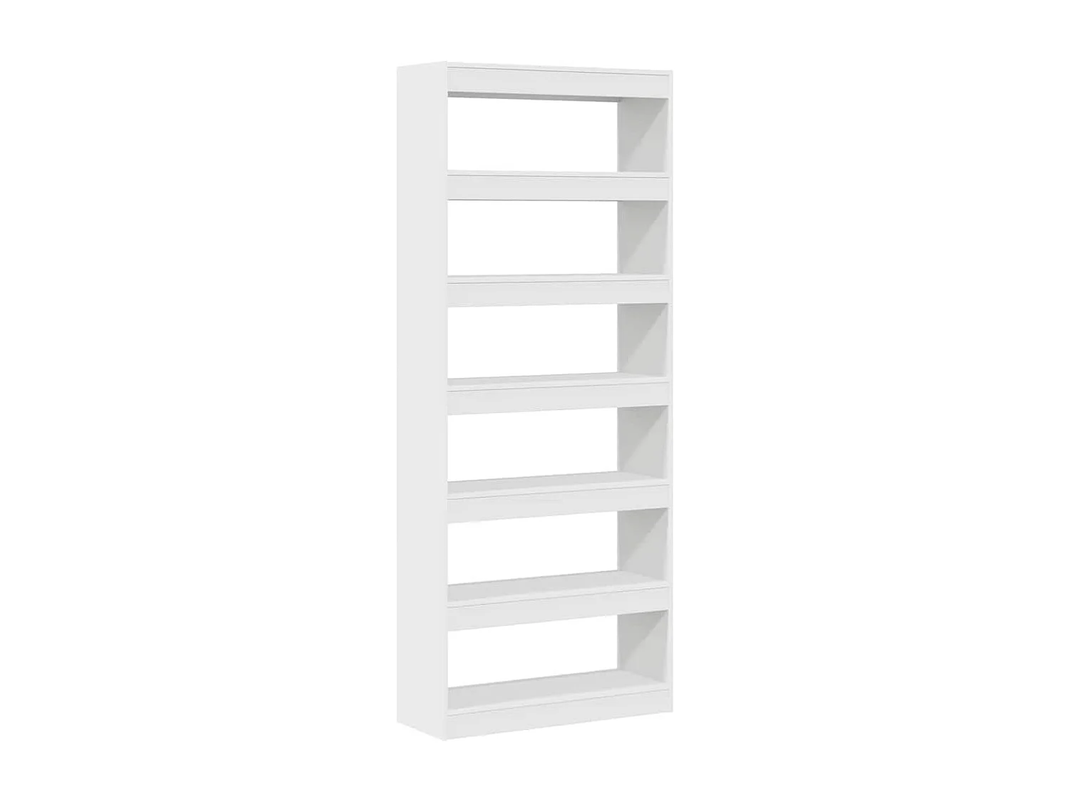 Weißes Bücherregal 80 x 30 x 198 cm Holzwerkstoff