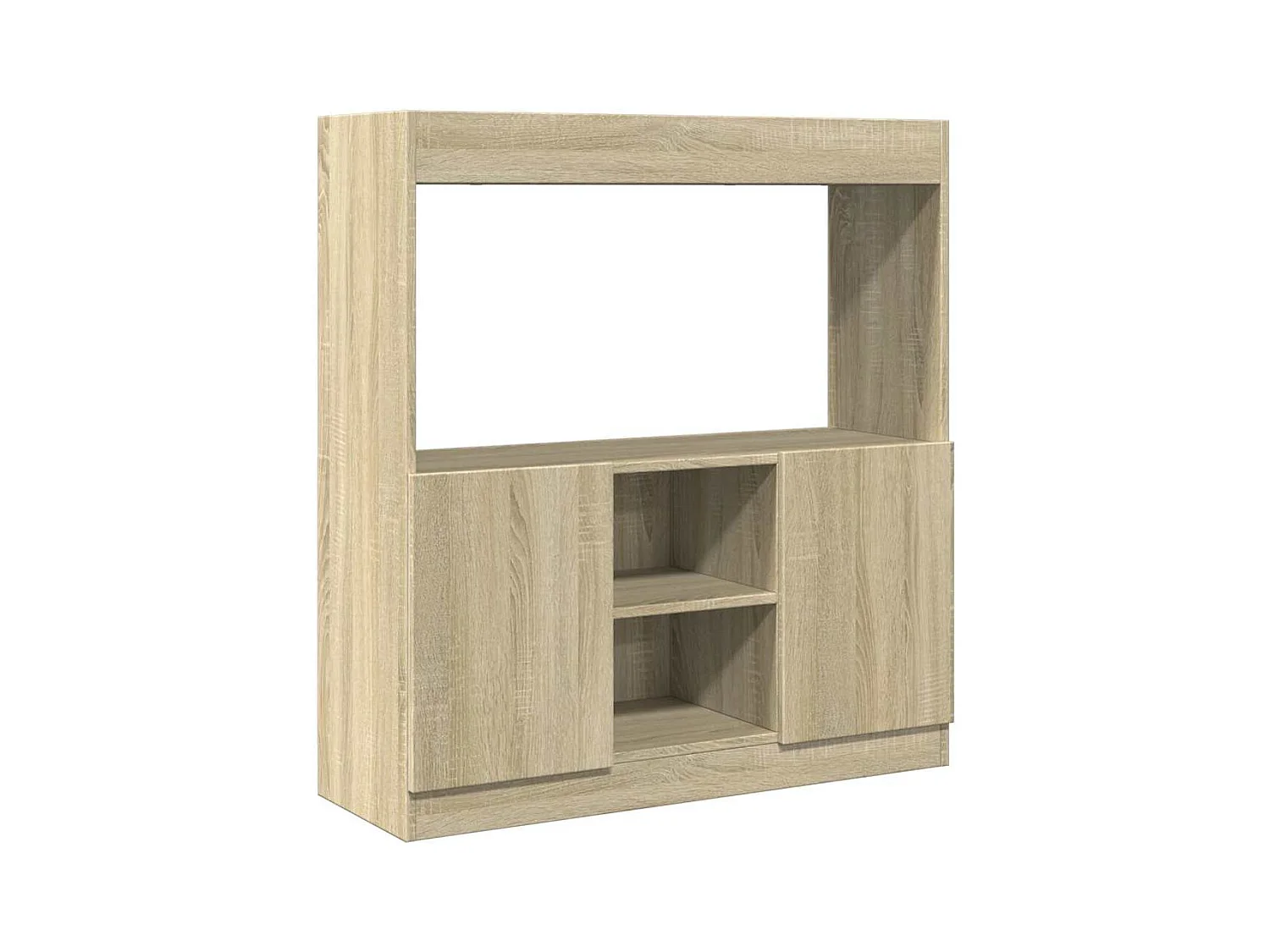Hoog dressoir Sonoma eiken 92x33x100 cm bewerkt hout
