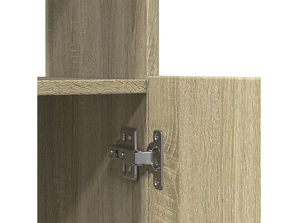 Hoog dressoir Sonoma eiken 92x33x100 cm bewerkt hout