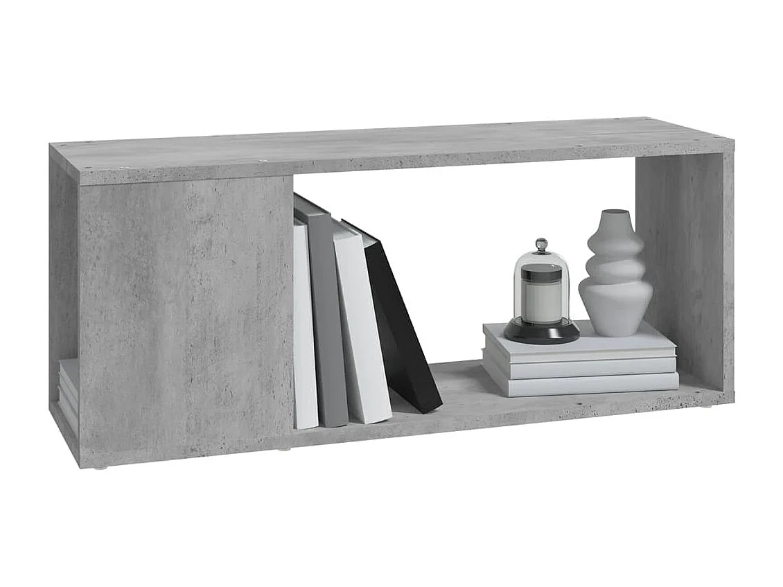 Meuble TV Gris béton 80x24x32 cm Bois d'ingénierie