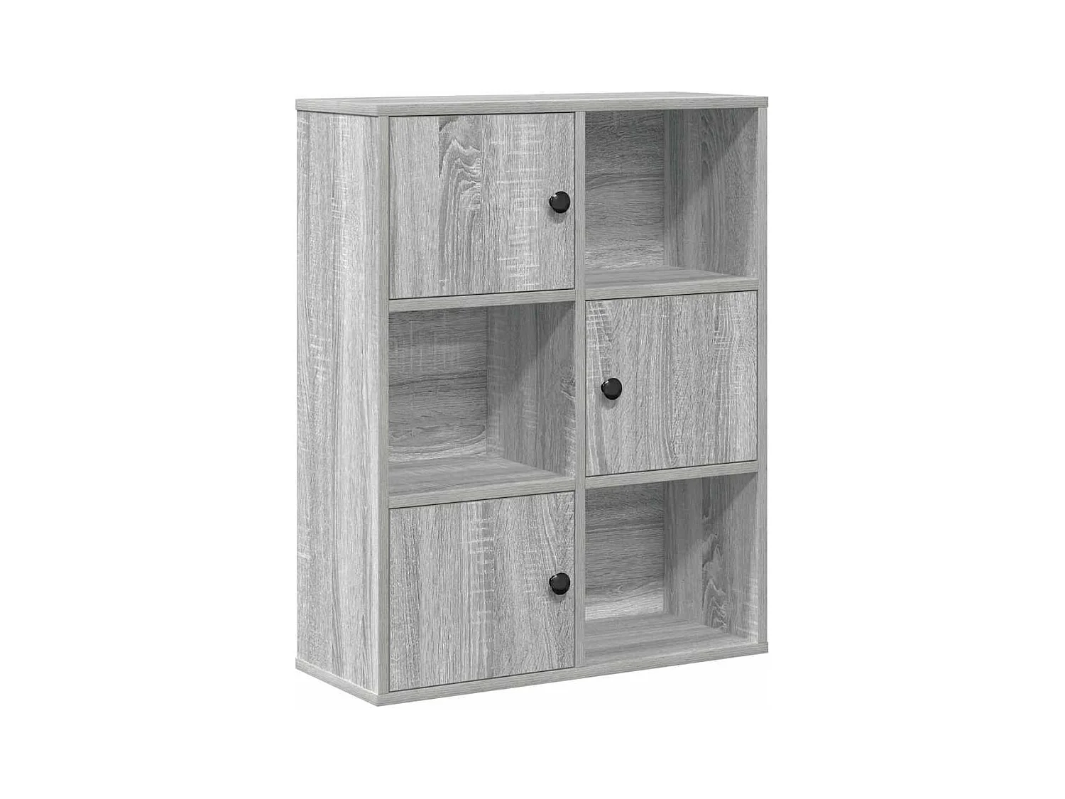 Bibliothèque sonoma gris 60x24x76,5 cm bois d'ingénierie