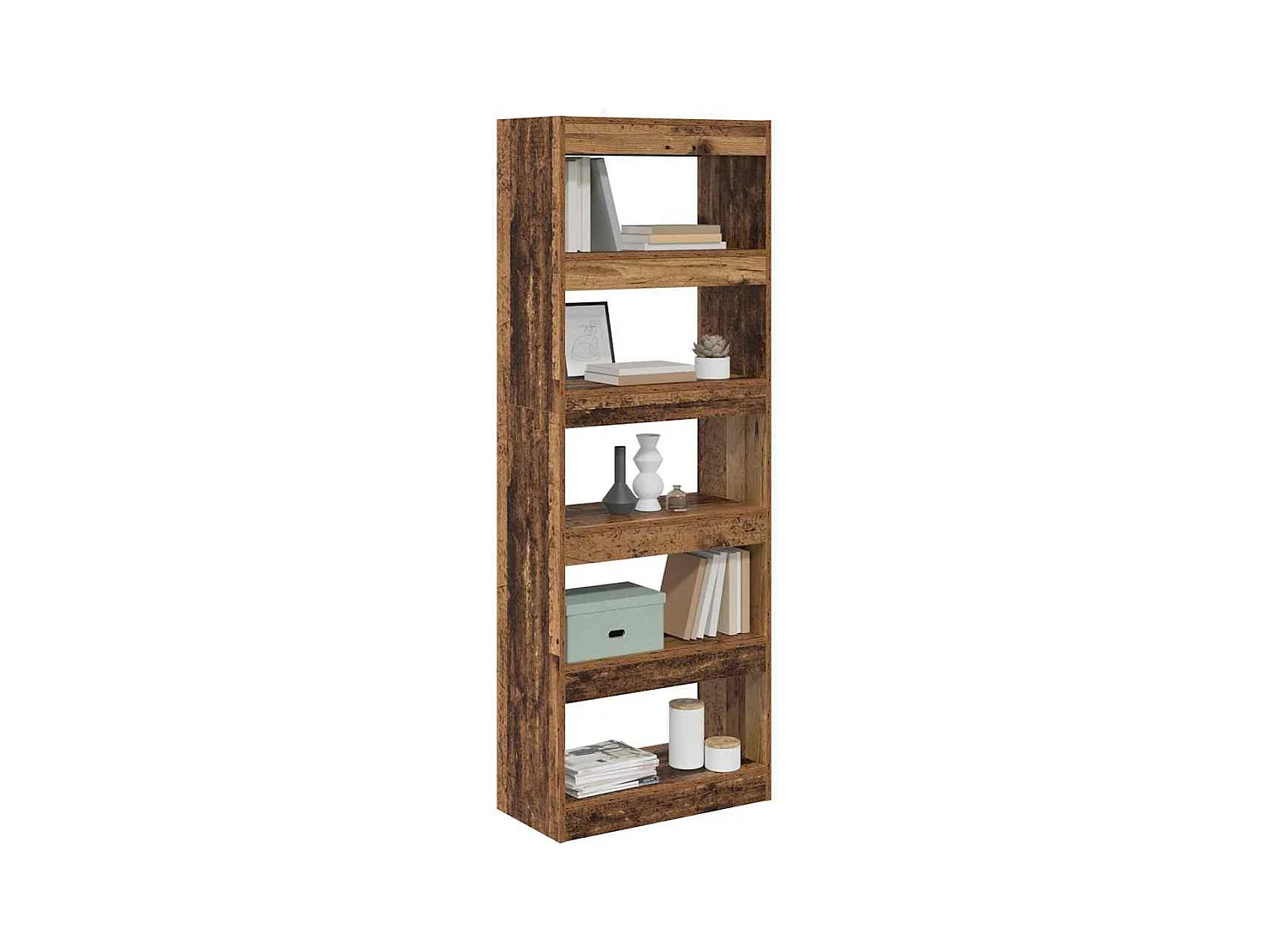 Libreria in legno antico 60 x 30 x 166 cm Legno ingegnerizzato