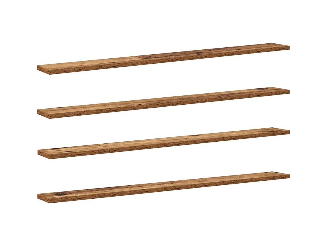 Étagère à livres 4 pcs Marron 100 x 10 x 1.5 cm