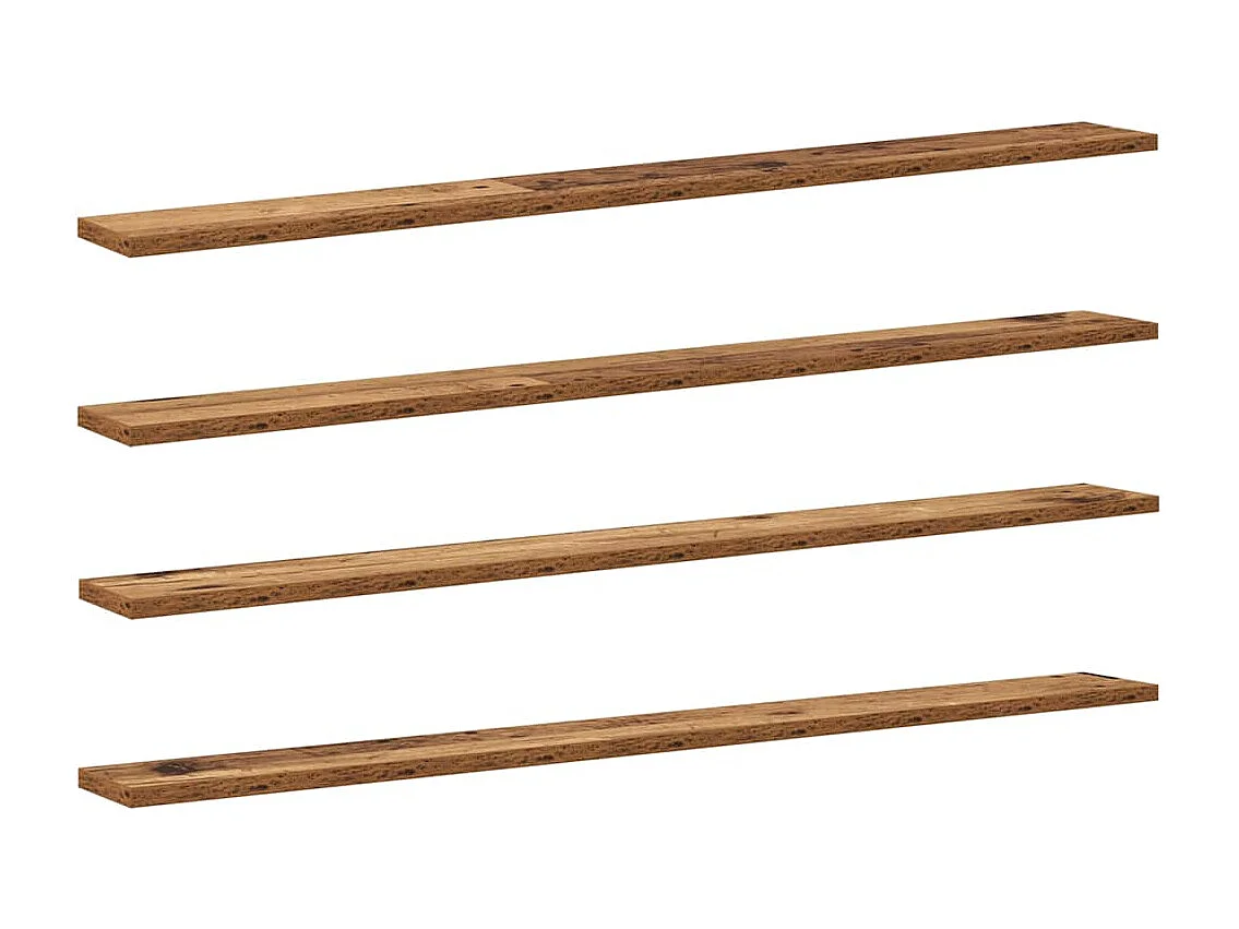 Étagère à livres 4 pcs Marron 100 x 10 x 1.5 cm