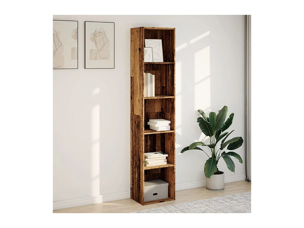 Bibliothèque vieux bois 40x30x189 cm bois d'ingénierie