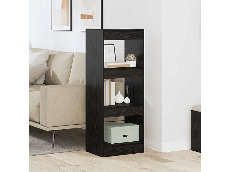 Libreria in rovere nero 40 x 30 x 103 cm in legno ingegnerizzato