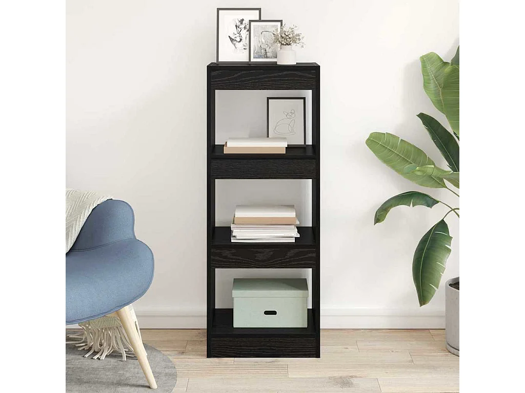 Bücherregal aus schwarzer Eiche, 40 x 30 x 103 cm, Holzwerkstoff