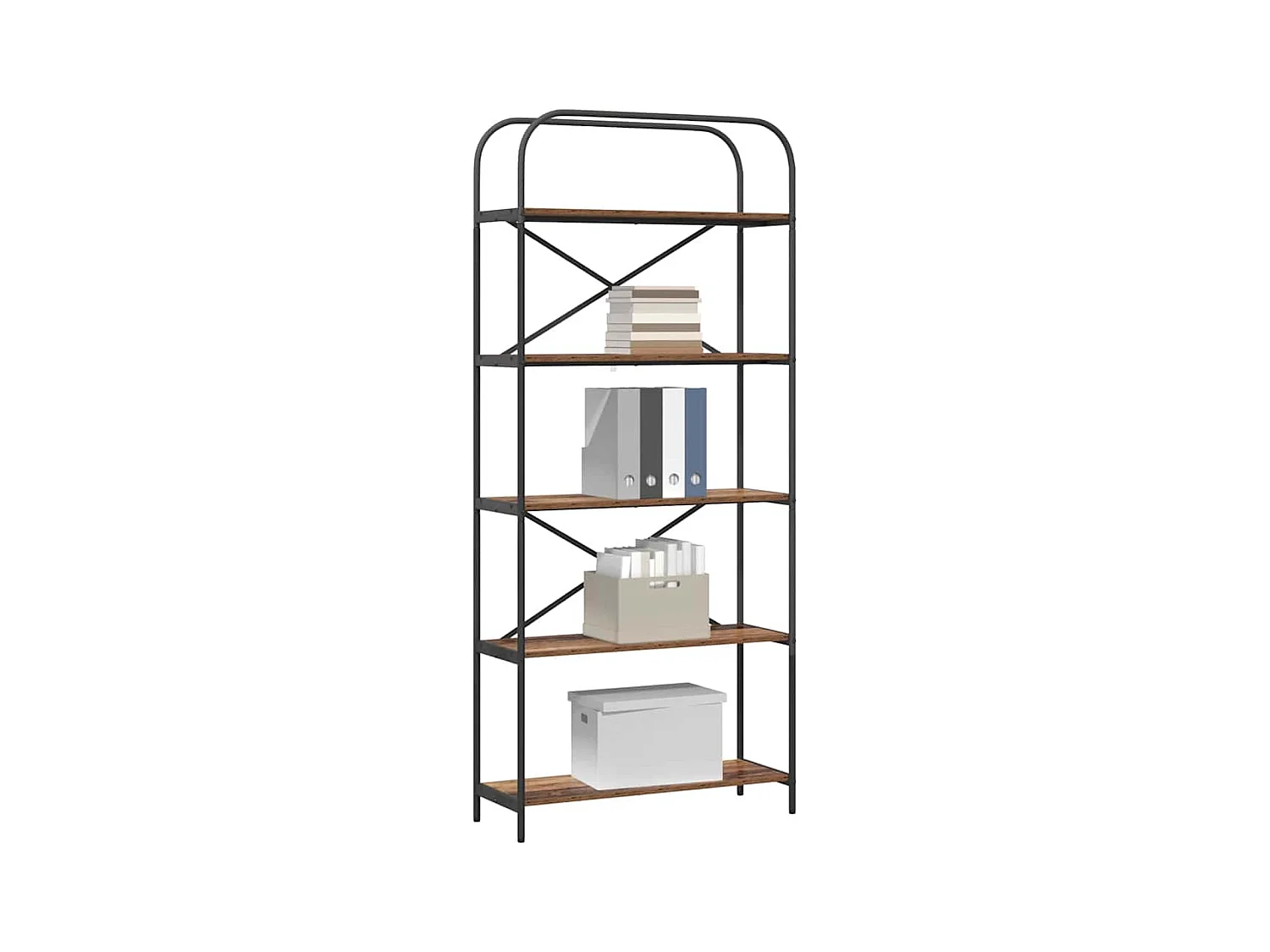 Regal Antikholz 80 x 30 x 183 cm Holzwerkstoff