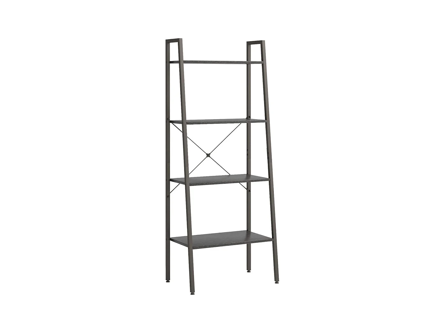 Étagère sur pied 4 niveaux Noir 56x35x140 cm