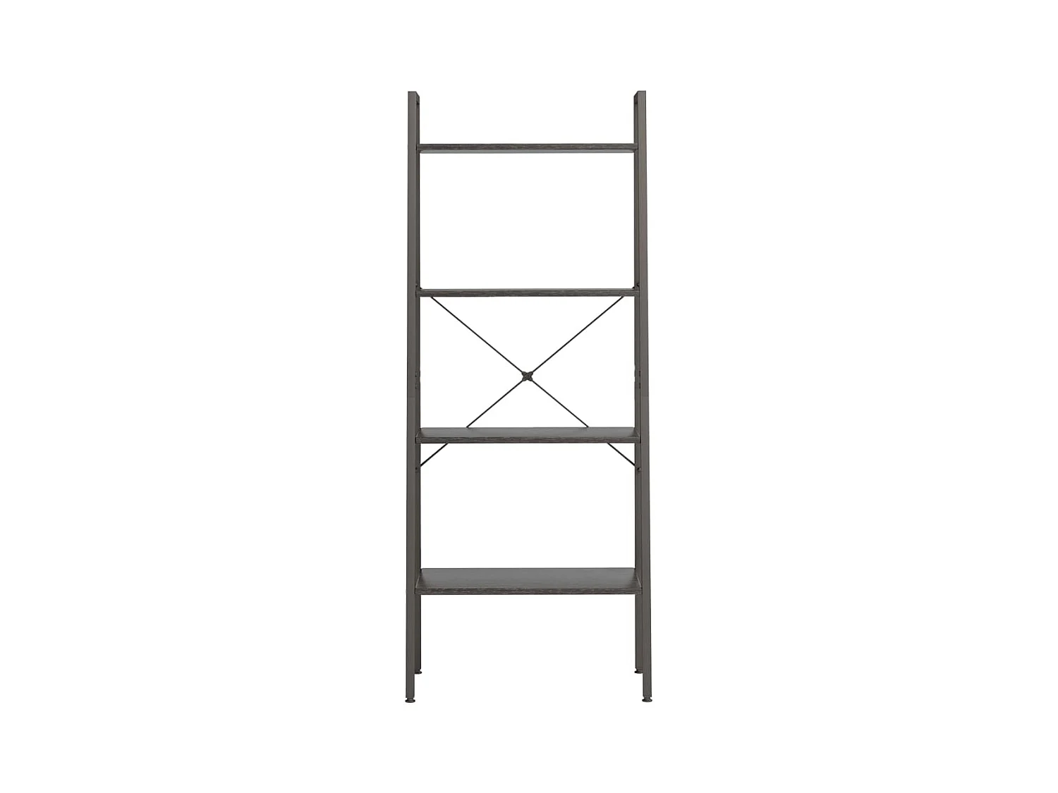 Étagère sur pied 4 niveaux Noir 56x35x140 cm