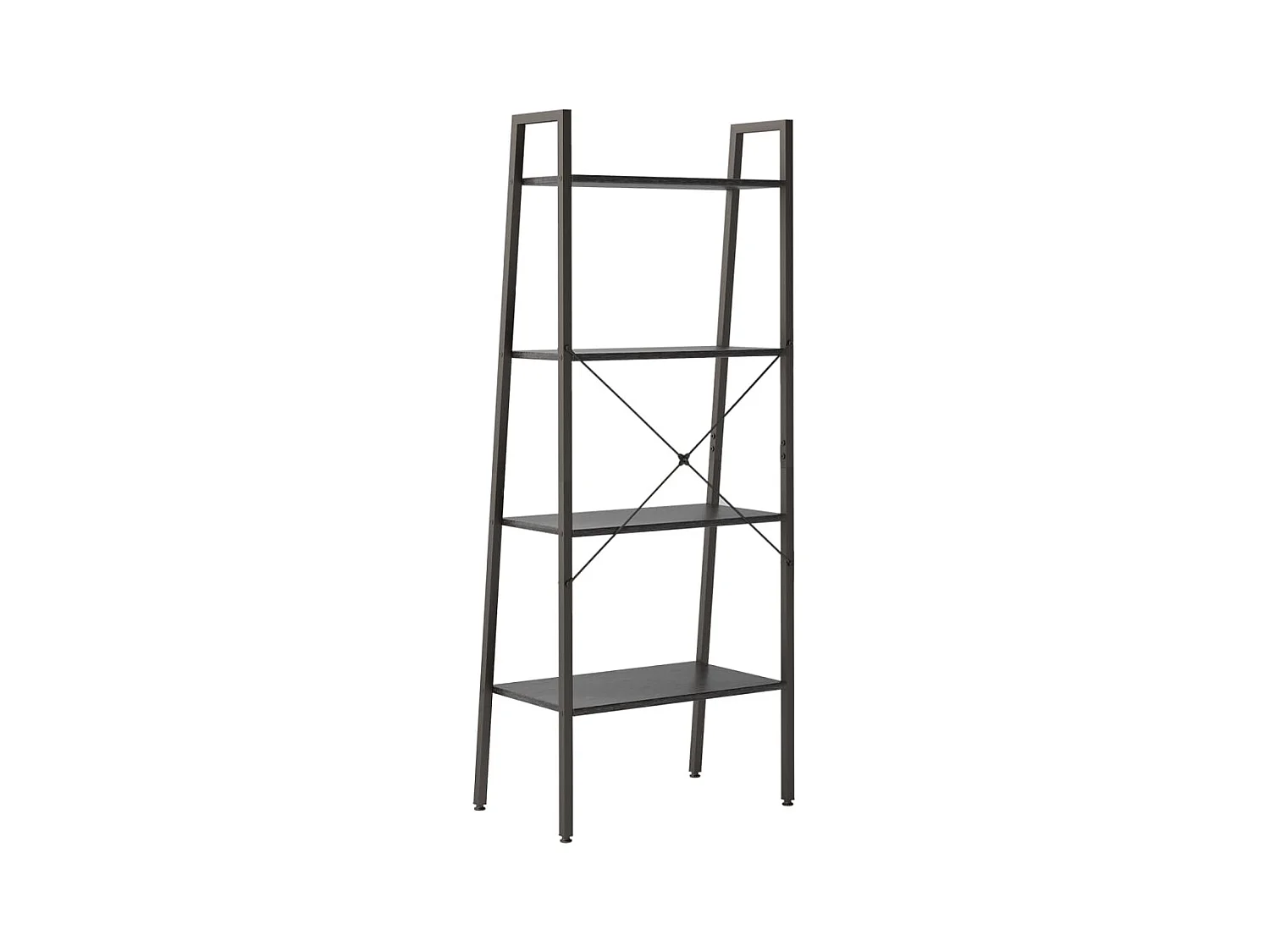 Étagère sur pied 4 niveaux Noir 56x35x140 cm