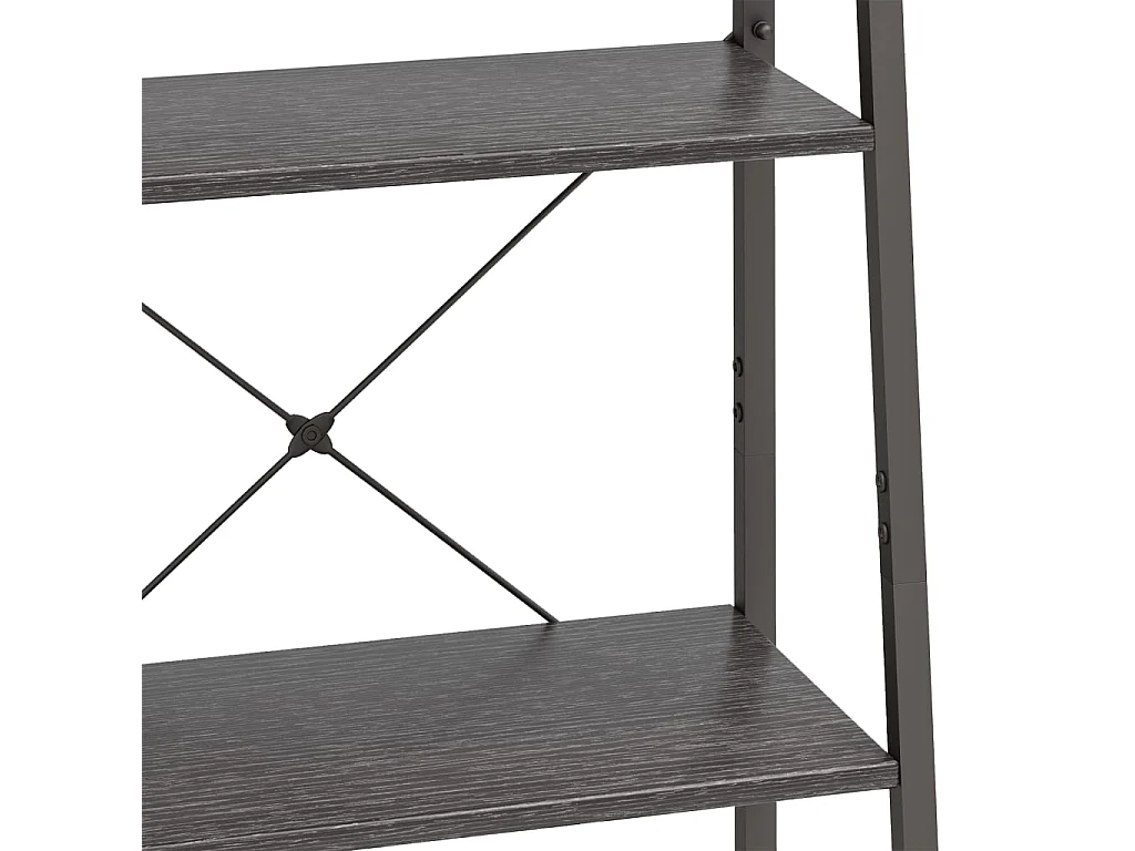 Étagère sur pied 4 niveaux Noir 56x35x140 cm