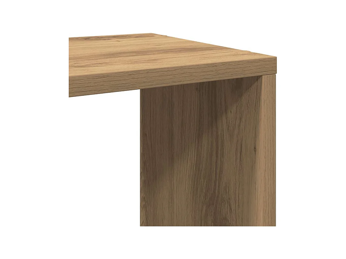 Meuble TV chêne artisanal 60x24x32 cm bois d'ingénierie