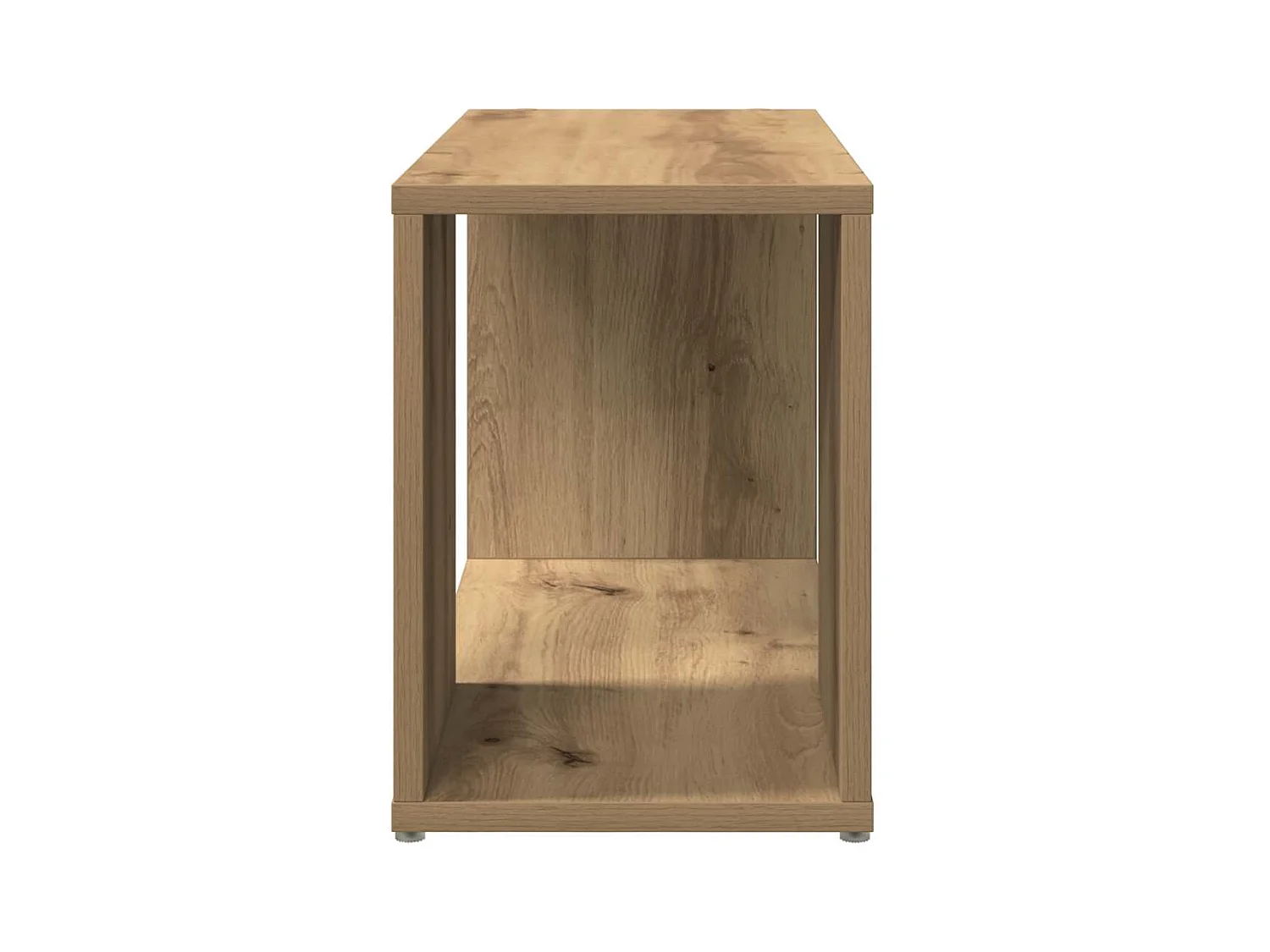 Meuble TV chêne artisanal 60x24x32 cm bois d'ingénierie