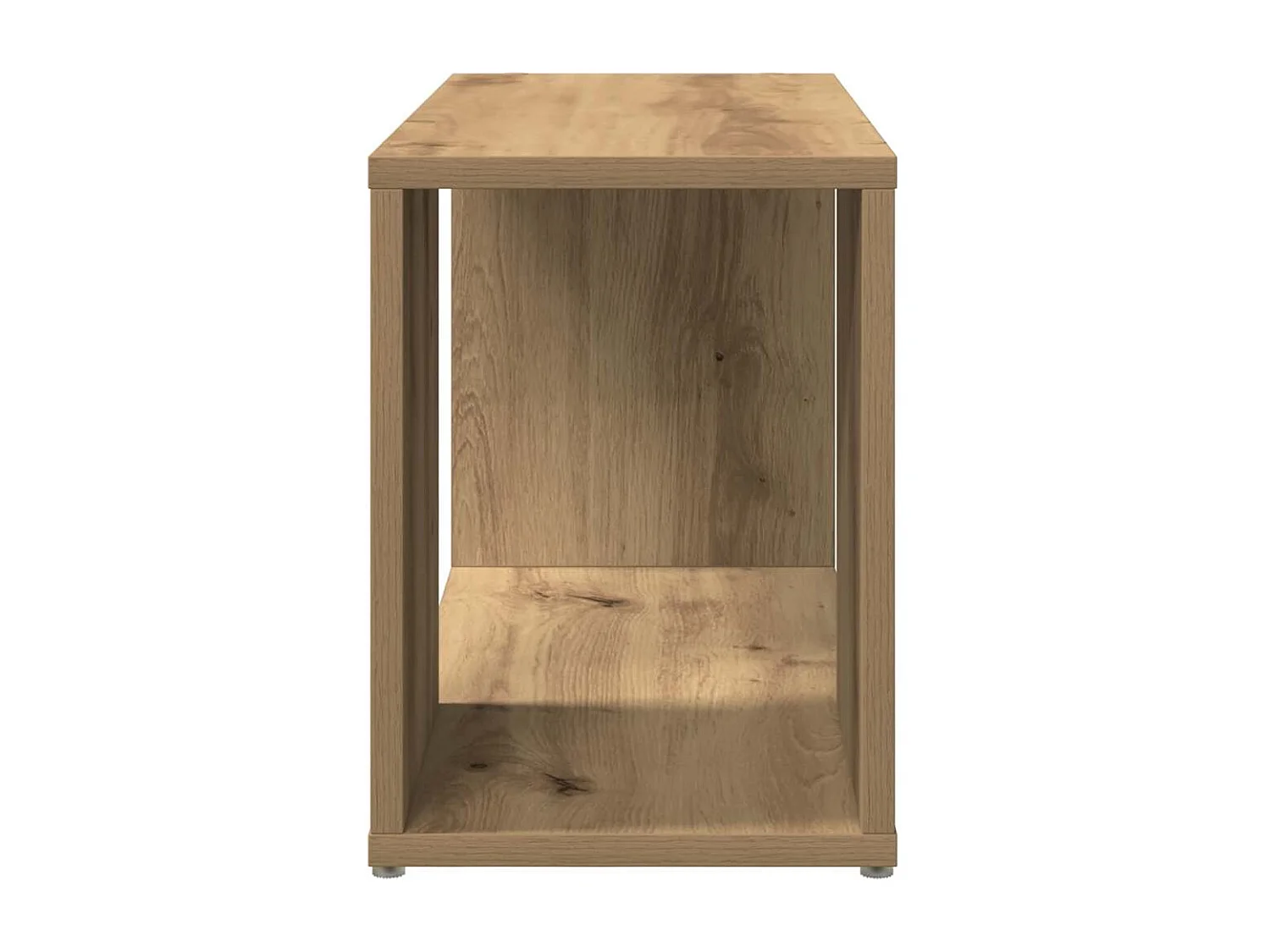 Meuble TV chêne artisanal 60x24x32 cm bois d'ingénierie