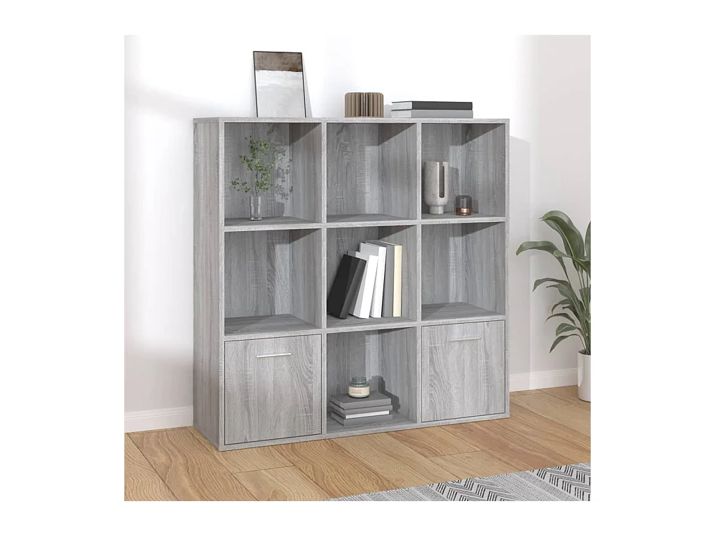 Armoire à livres Sonoma gris 98x30x98 cm