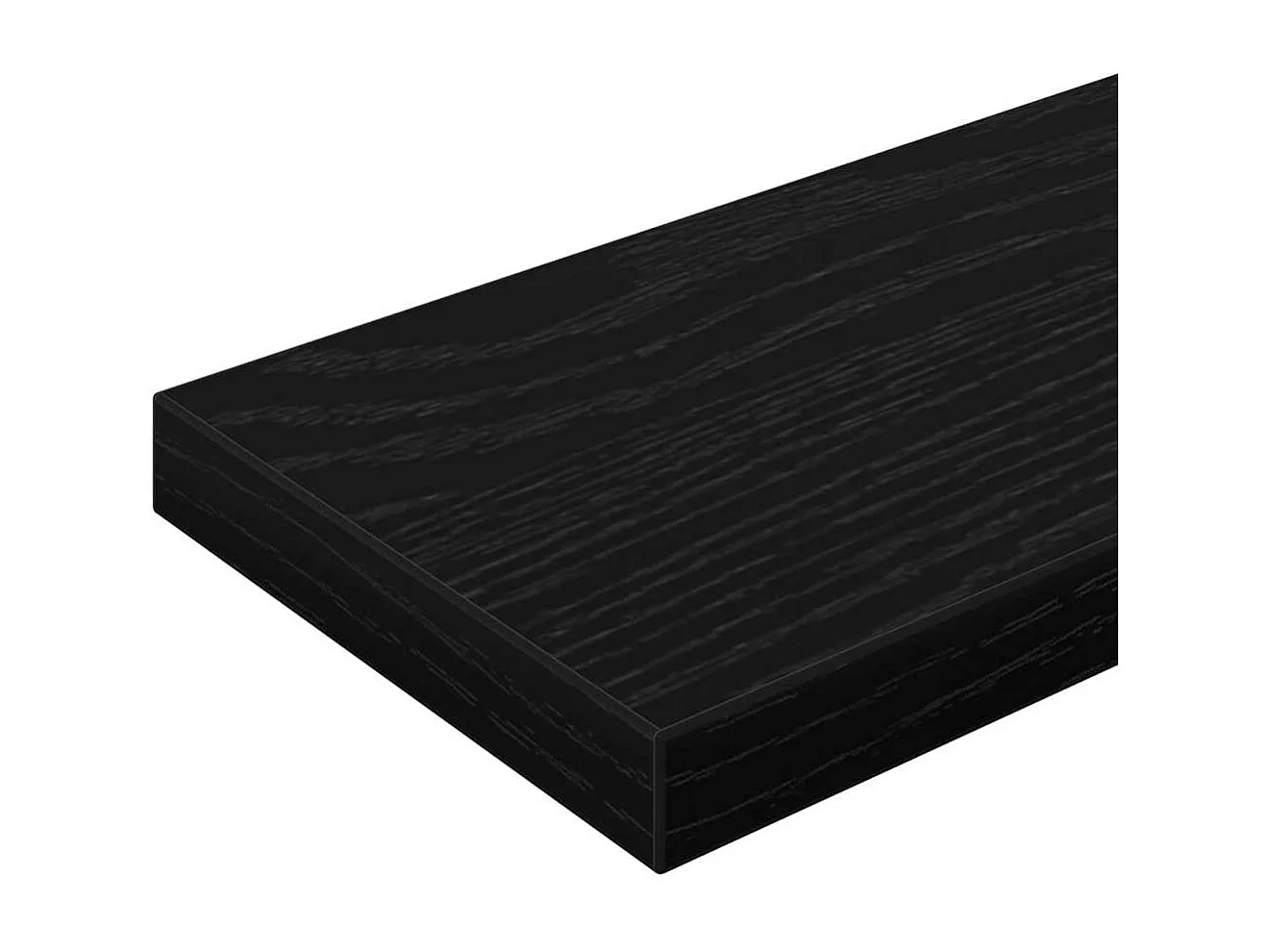 Étagère à livres 4 pcs Noir 100 x 10 x 1.5 cm Bois d'ingénierie