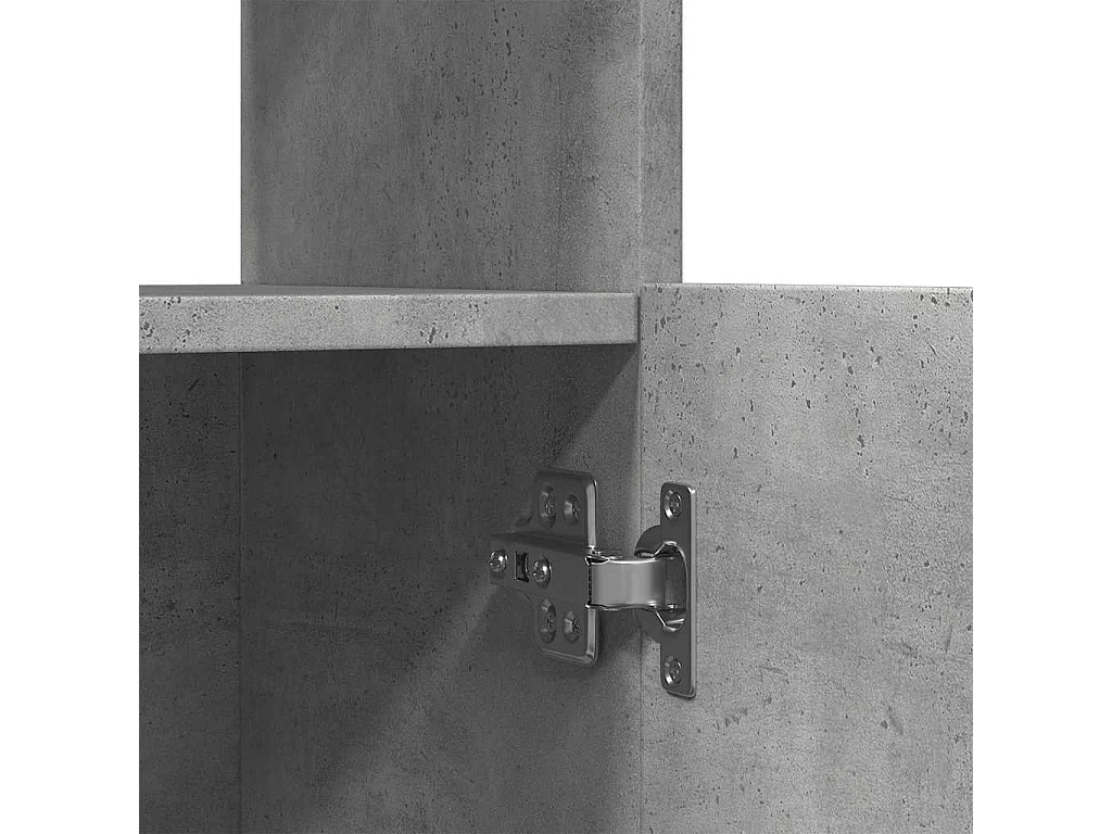 Aparador alto gris hormigón 92x33x140 cm madera de ingeniería