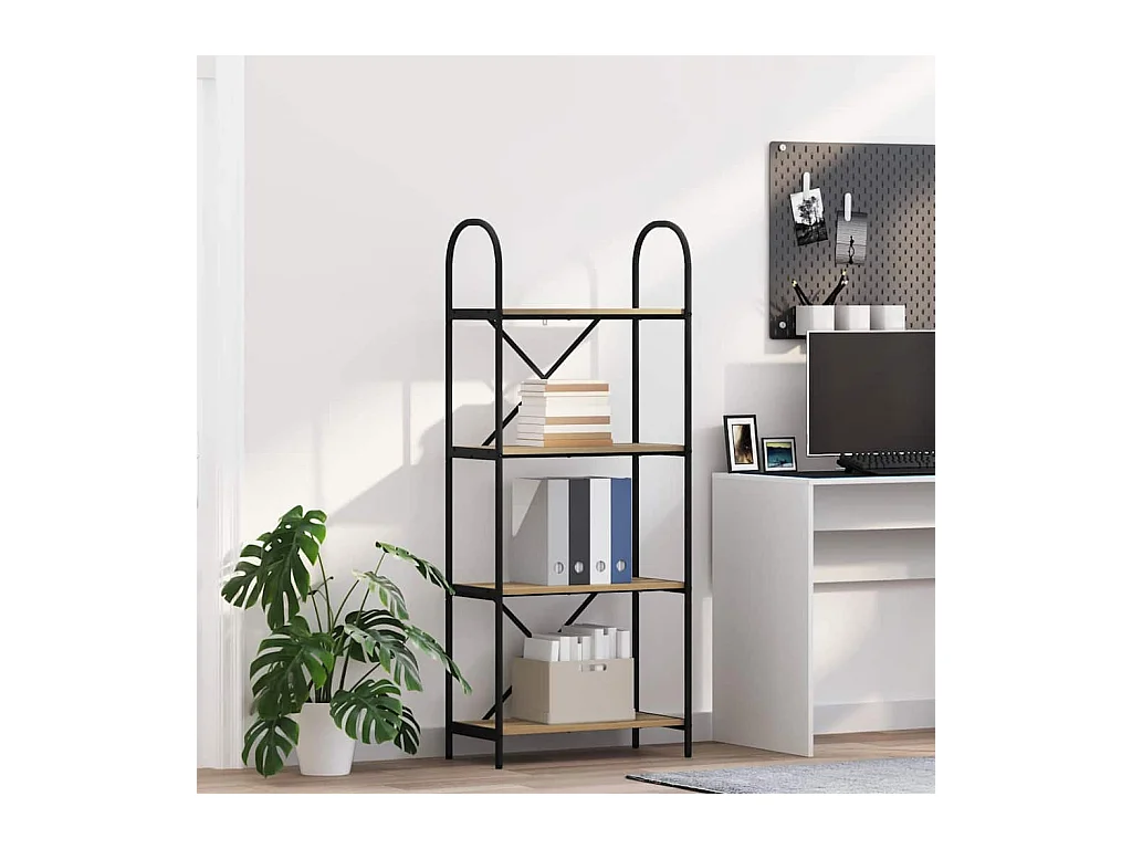 Handgefertigtes Eichenregal 60 x 30 x 146 cm Holzwerkstoff