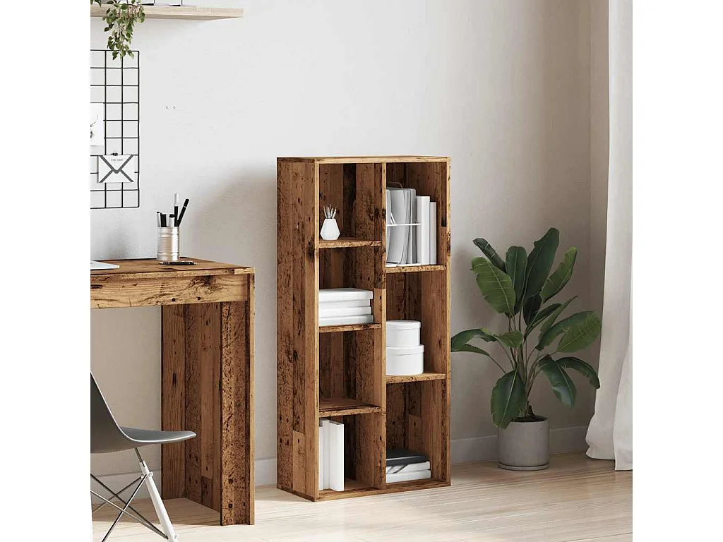 Bibliothèque vieux bois 50x25x104 cm