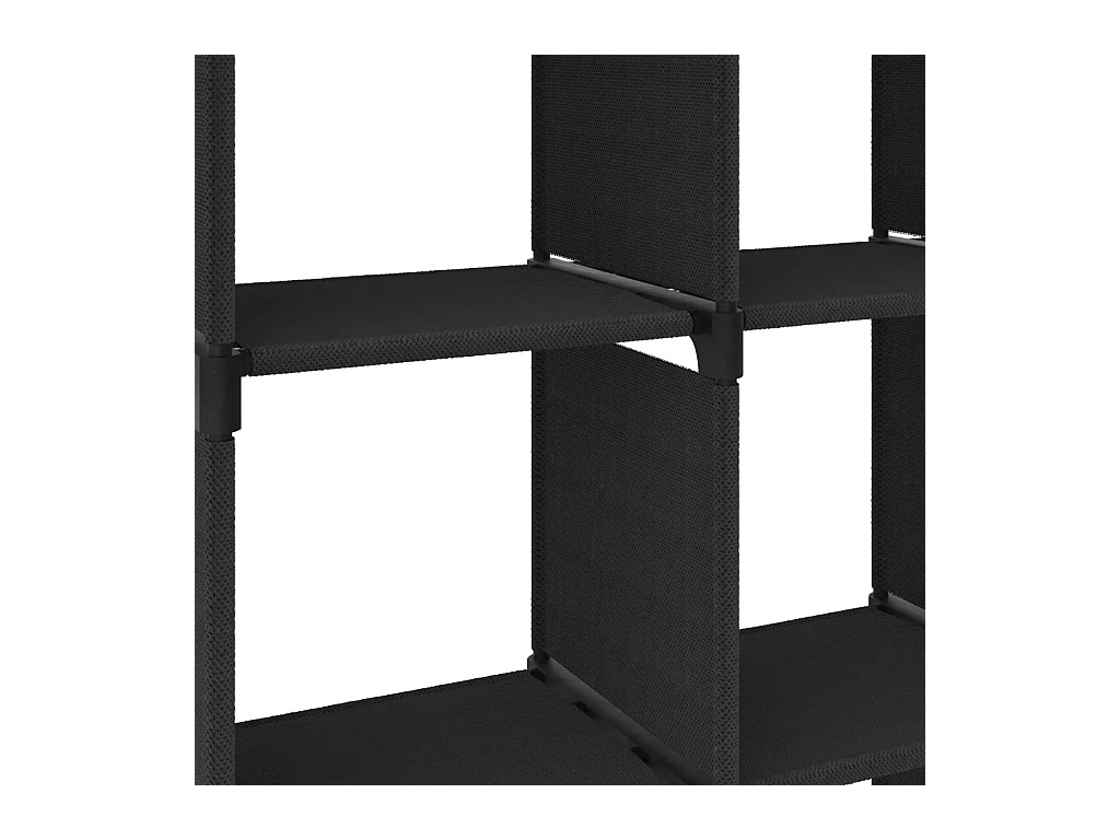 Displayplank 15 kubussen Zwart 103x30x175,5 cm Stof