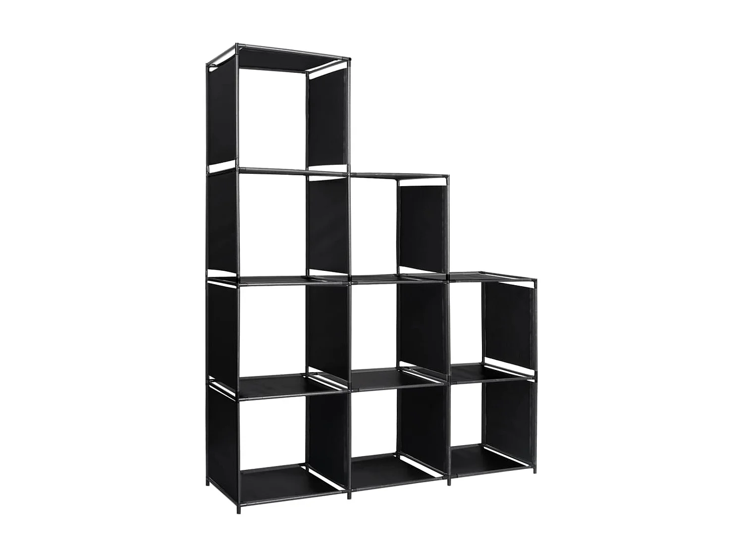 Display Treppenregal 130x45x170 cm Stoff