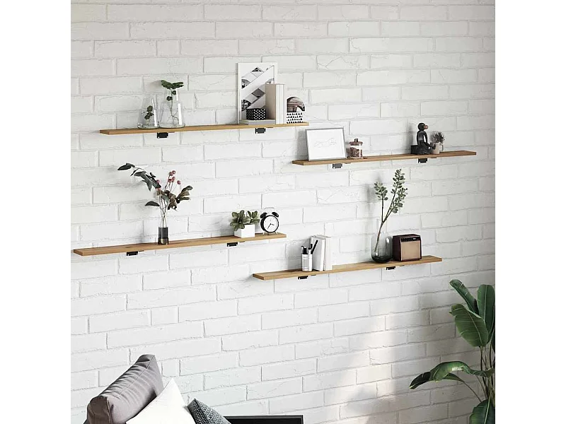 Étagère à livres 4 pcs Marron 100 x 10 x 1.5 cm