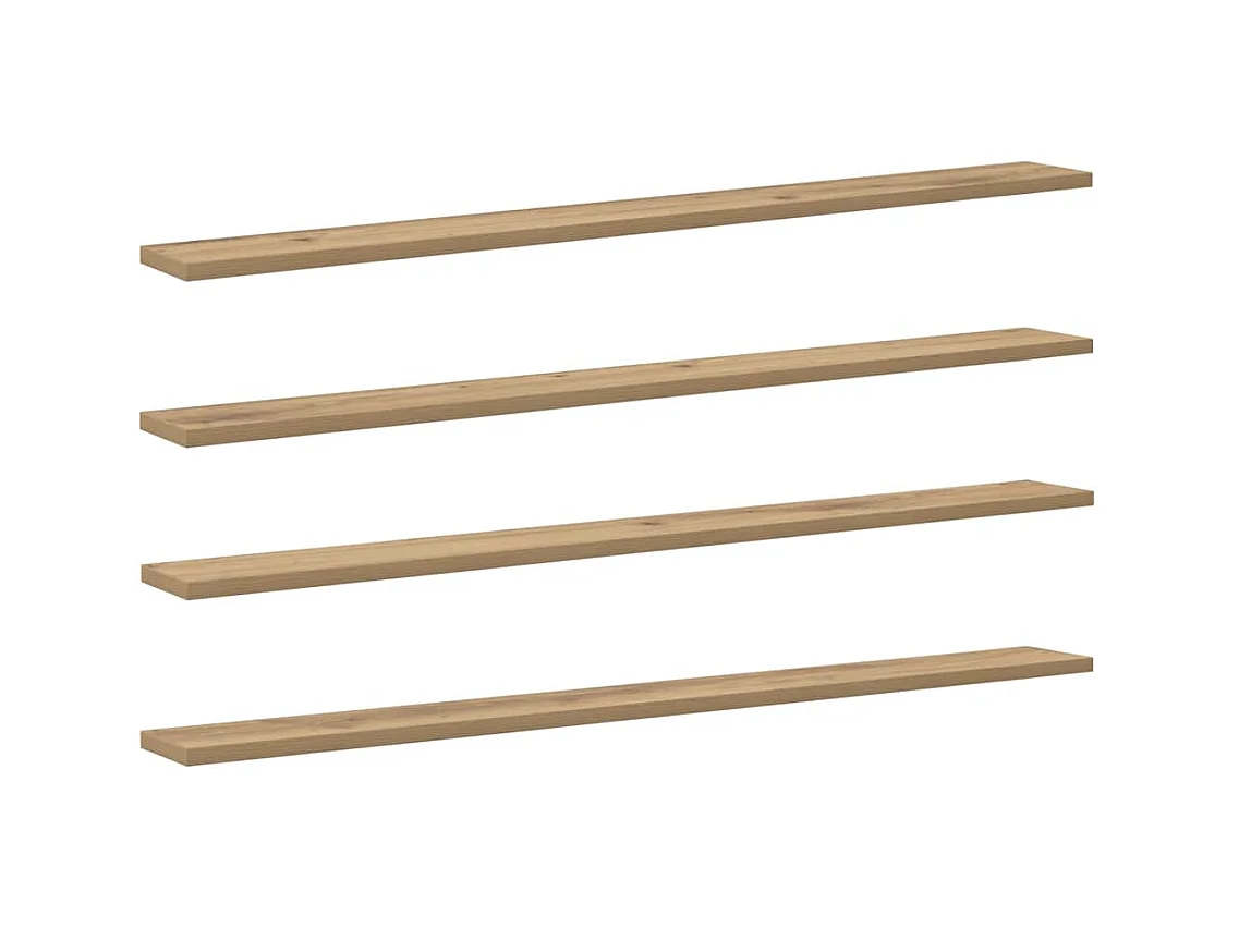 Étagère à livres 4 pcs Marron 100 x 10 x 1.5 cm
