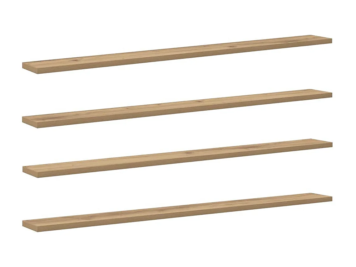 Étagère à livres 4 pcs Marron 100 x 10 x 1.5 cm