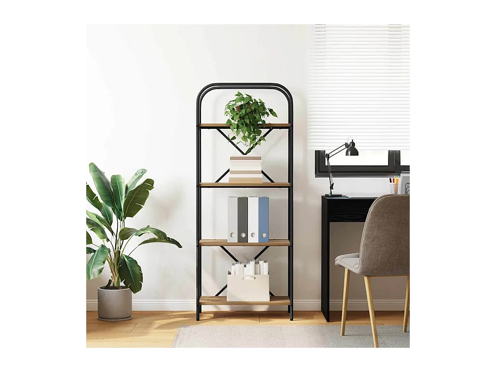 Étagère chêne artisanal 60 x 30 x 146 cm Bois d'ingénierie